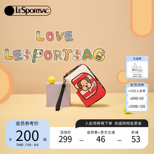 散步休闲女士手拿包零钱包 LeSportsac乐播诗快乐字母系列新款