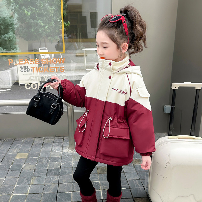 女童加绒外套秋冬款2025新款冲锋衣洋气儿童夹棉中童收腰派克棉服,童装/婴儿装/亲子装,棉袄/棉服,淘宝优惠券,粉丝福利购,淘宝优惠卷
