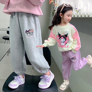 女童裤子春秋款2025新款洋气儿童秋装休闲裤女宝宝秋季运动卫裤潮