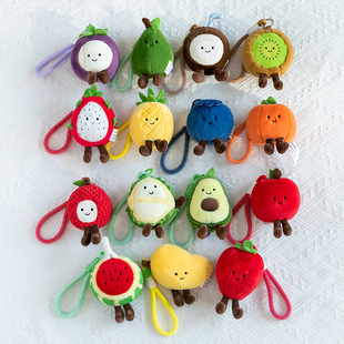 水果挂件榴莲菠萝苹果香蕉桃毛绒玩具草莓西瓜芒果公仔布娃娃玩偶