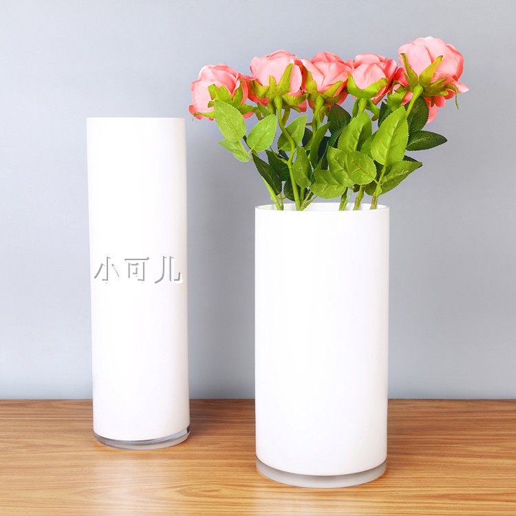 北欧创意白色玻璃花瓶客厅插花莫兰迪简约玄关电视柜家居装饰摆件,家居饰品,花瓶,淘宝优惠券,粉丝福利购,淘宝优惠卷