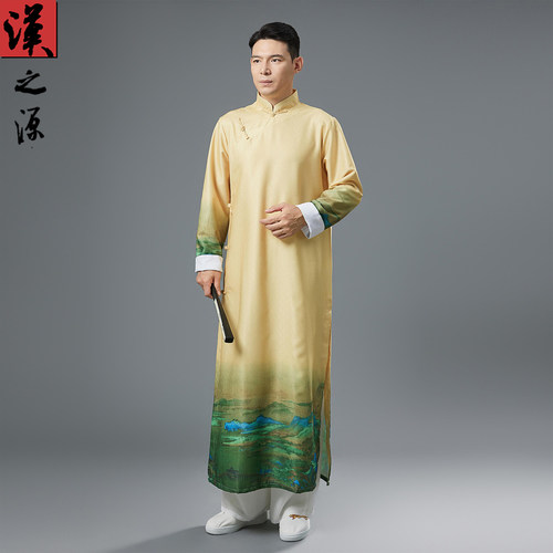 新中式国风男长衫长袍禅服