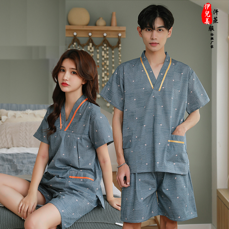 100%加肥养生美容足浴睡衣汗蒸服