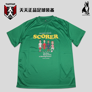 junky足球狗球星漫画插画运动休闲短袖 绿色T恤SJ24927 soccer 正品