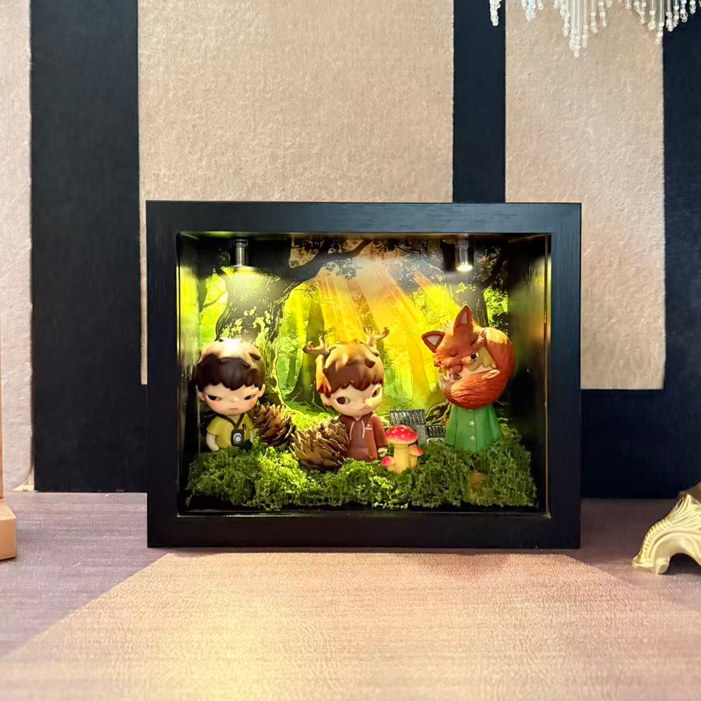 小野小王子盲盒收纳盒立体相框泡泡玛特手办diy造景灯光礼物摆件,模玩/动漫/周边/娃圈三坑/桌游,盲盒场景道具娃屋,淘宝优惠券,粉丝福利购,淘宝优惠卷