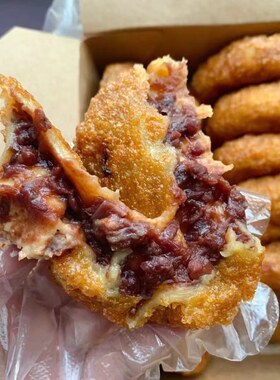 东北特产油炸糕老式豆沙馅炸糕油炸糍粑特色小吃糖果子传统油炸糕