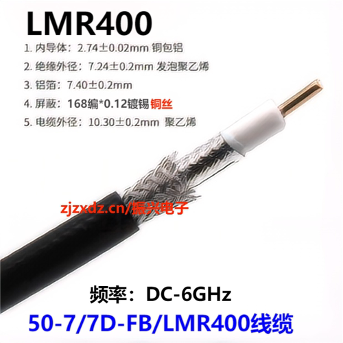 射频电缆线LMR400低损耗发泡射频电缆线 7D-FB同轴电缆线50欧姆