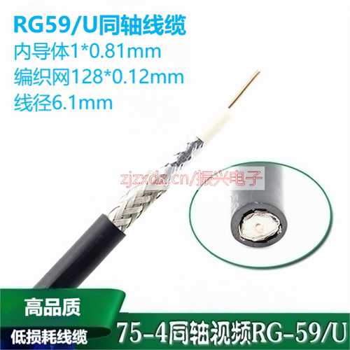 SYVrg59同轴电缆75欧姆75-4基站信号传输线缆RG59馈线