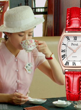 宝利玛女表酒桶复古女表防水学生韩版简约超薄潮流石英表女士手表