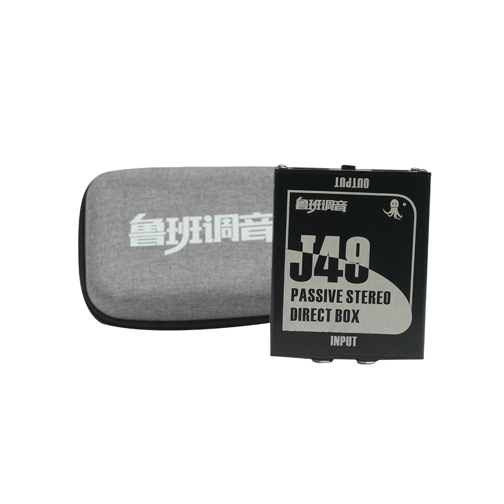 鲁班调音 双通道被动式DI盒 乐器专用高阻转低阻 自带隔离功能