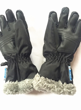 出口欧美3M Thinsulate里衬防泼水滑风面料加长厚女儿童滑雪手套