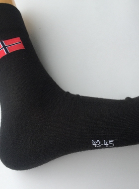 出口薄款黑色70%羊毛款中筒袜子春夏秋冬季男女士袜37~39码袜子