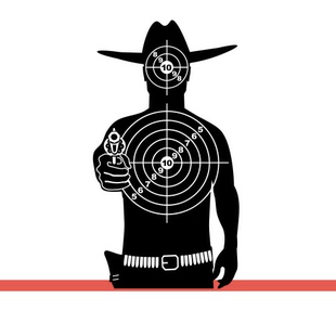 射击目标靶标图案运动部队士兵打靶场墙贴画玻璃镂空装饰墙面贴纸