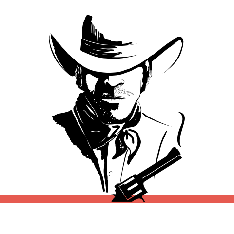 美国象征荒野西部牛仔风格人物墙贴画美式玻璃镂空装饰背景墙贴纸