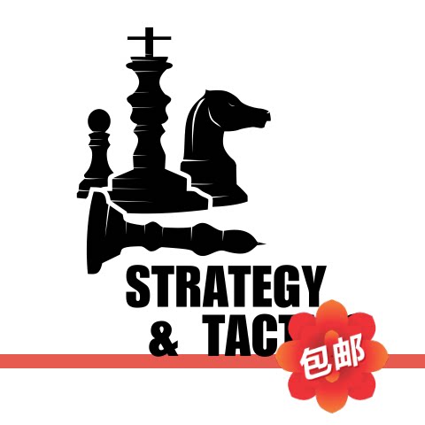 国际象棋棋子图案英文墙面贴画海报棋馆玻璃门镂空装饰背景墙贴纸