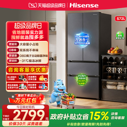 海信囤多多572L双系统大容量冰箱