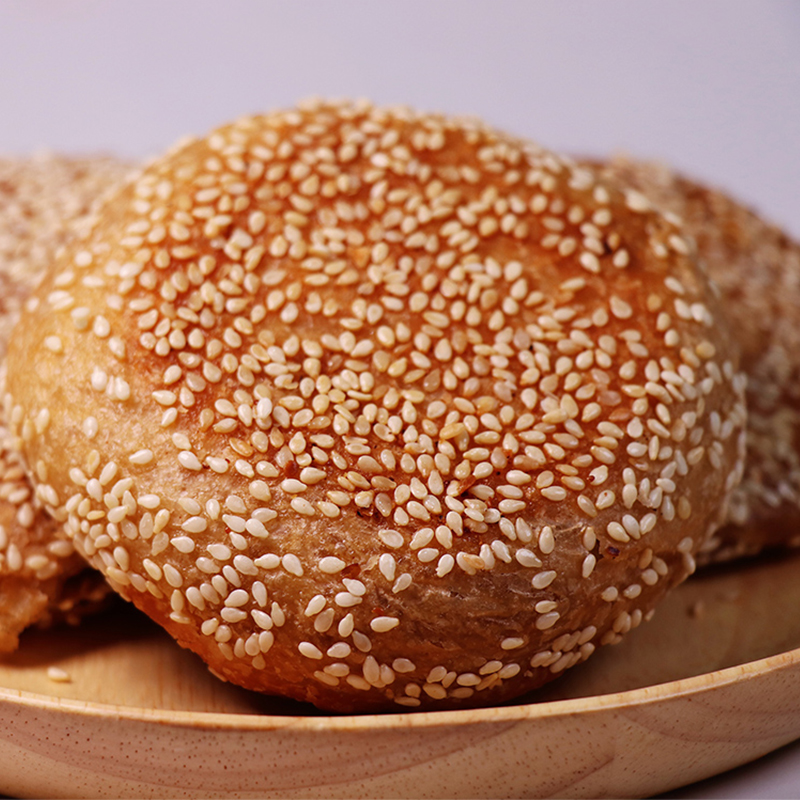 紫光园老北京芝麻烧饼麻酱烧饼椒盐火烧夹肉传统小吃咸味北京特产