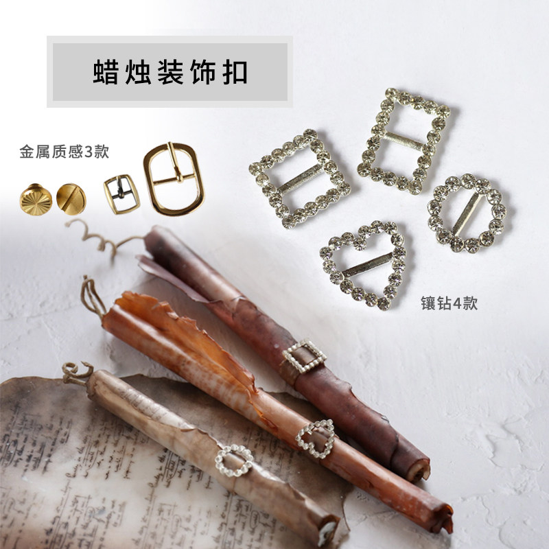 금속 스퀘어 버클 벨트 일본 버클 로즈 금속 라운드 네일 나무 케이스 가죽 가방 코너 버클 DIY 아로마 테라피 캔들 장식