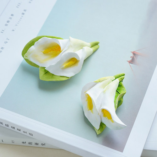 原创马蹄莲硅胶模具香薰蜡烛石膏