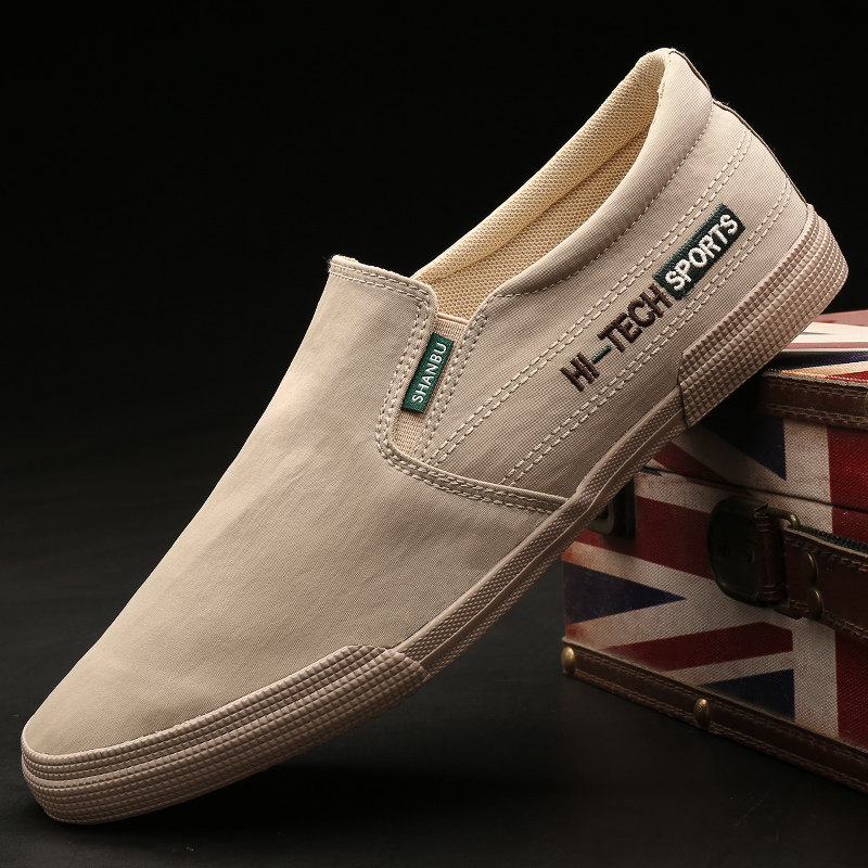 2026年新款春季男士一脚蹬帆布鞋韩版潮鞋休闲老北京布鞋春秋板鞋