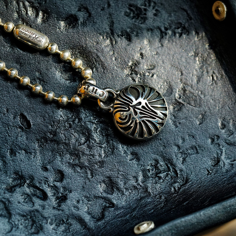 渡鸦LOGO吊坠原创925银手工欧美