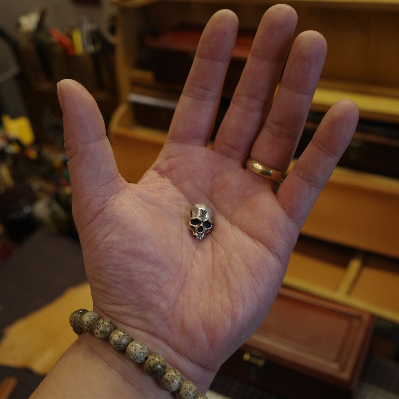 原创暗黑925银手工渡鸦财布扣