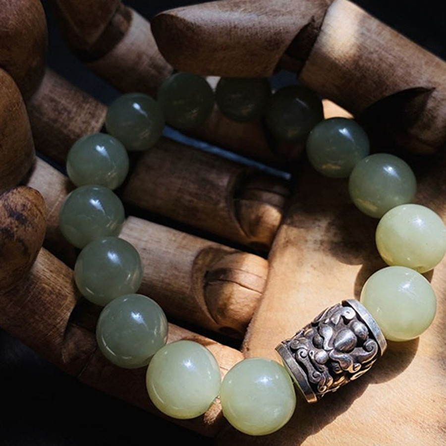 渡鸦原创中国风手工纯银龙珠桶珠