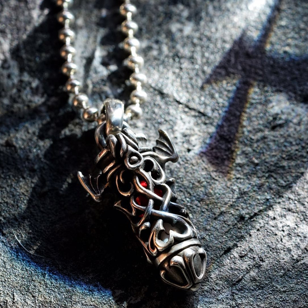 渡鸦万圣节情侣爱与恨手工银吊坠