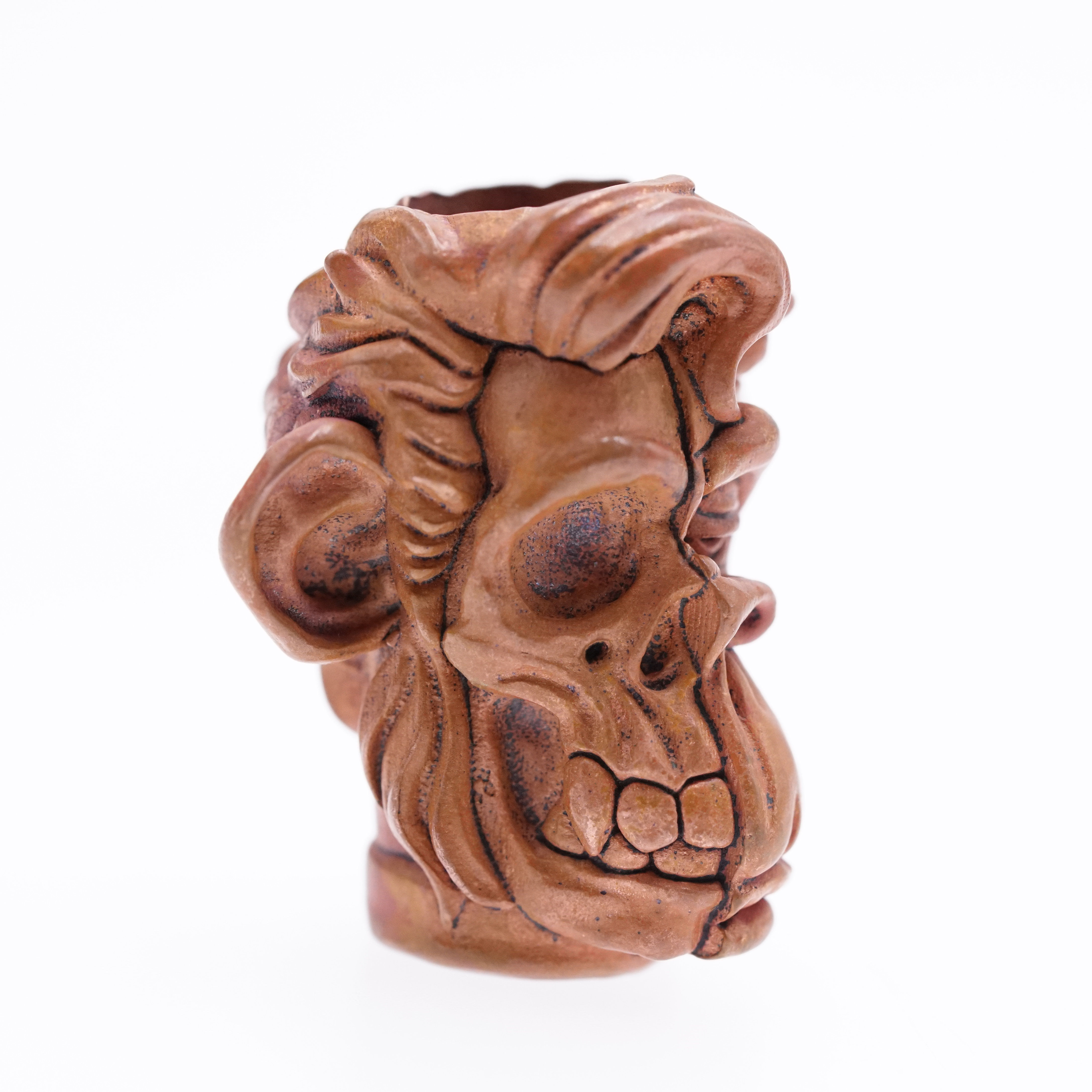 渡鸦万圣节限定地狱猫王紫铜吊坠