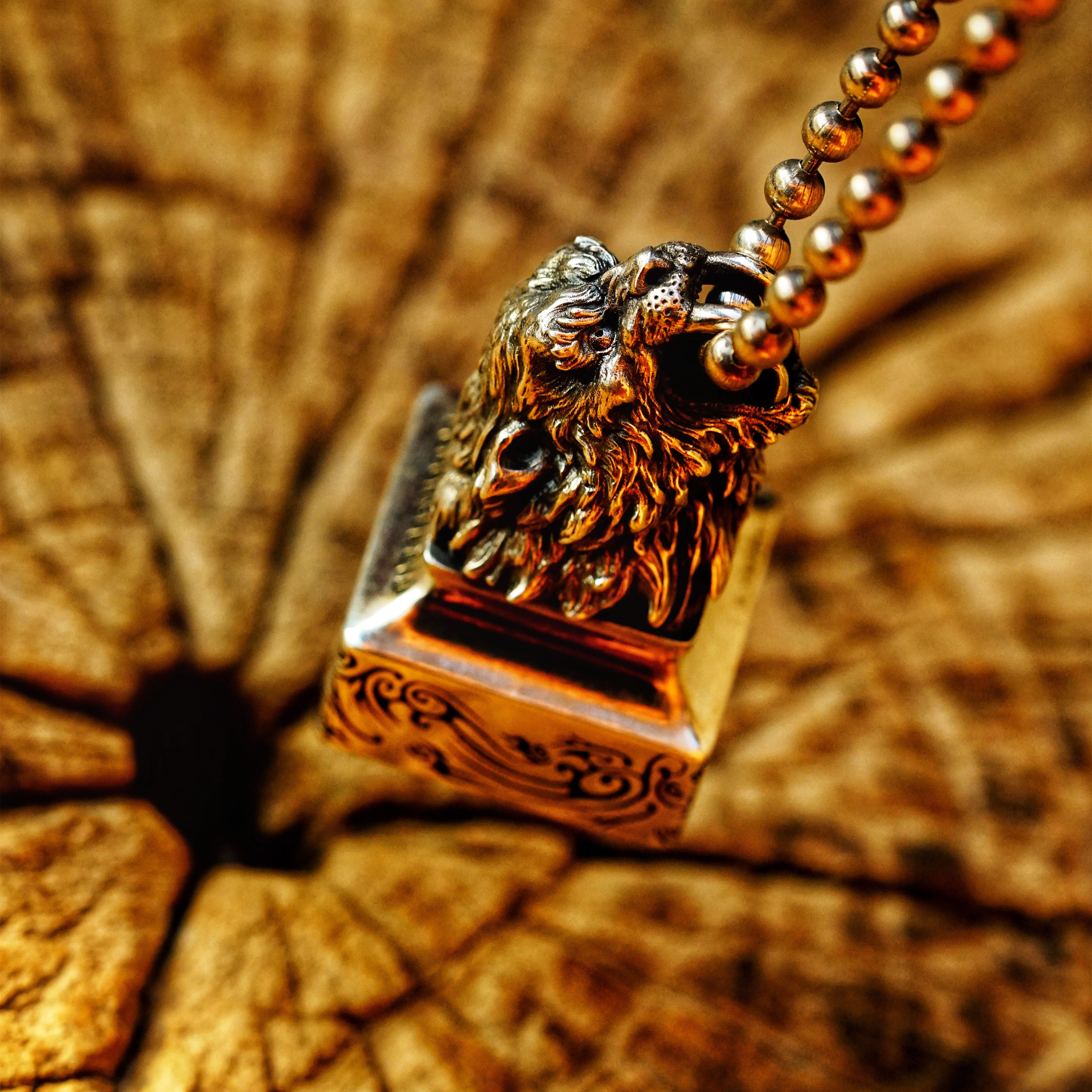 渡鸦虎年特别款虎头情侣印章吊坠