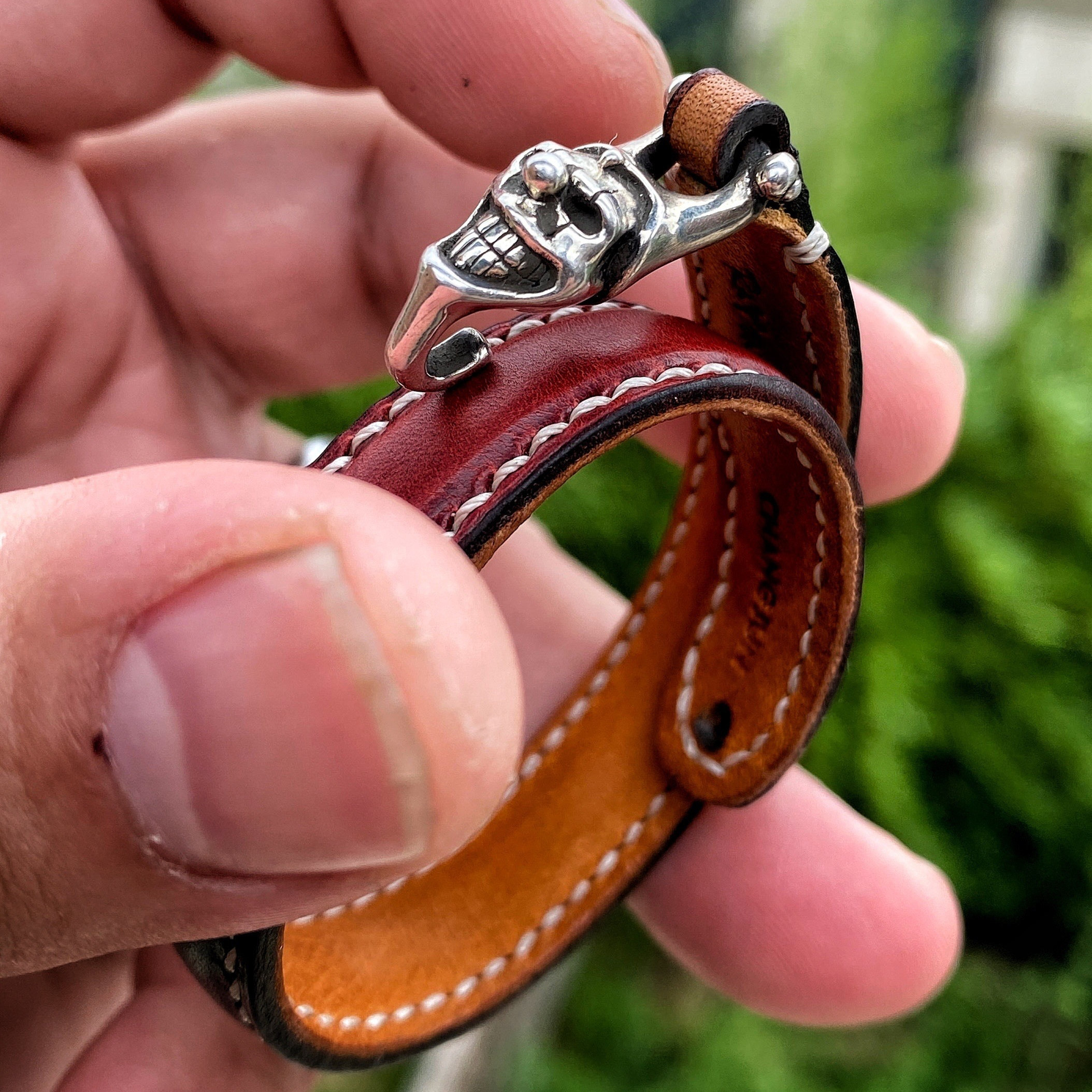 渡鸦原创欧美暗黑小丑手工皮手环