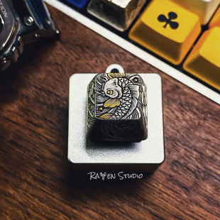 渡鸦工作室专属机械键盘林赛锦鲤达摩键帽按键925银手工来图定制