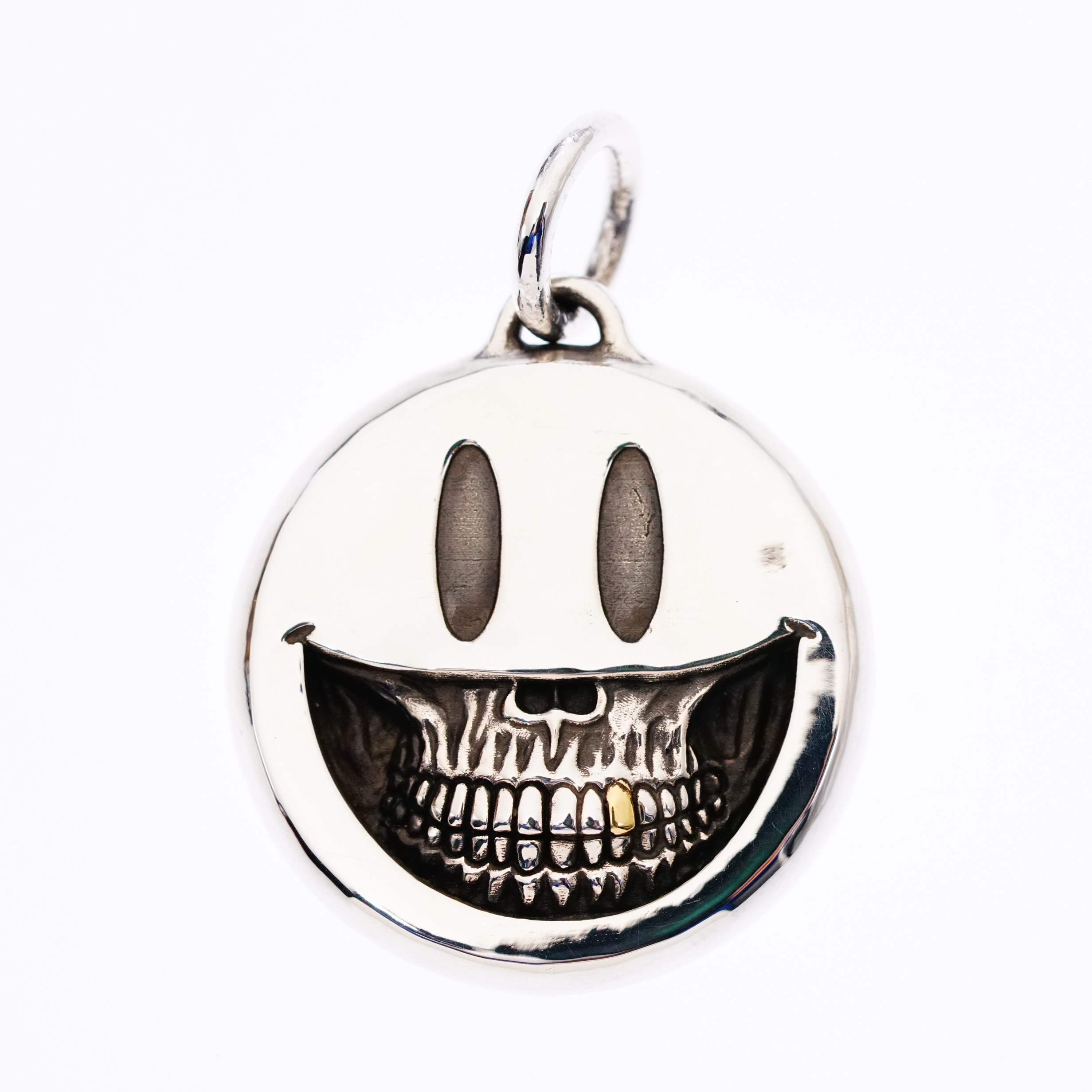 渡鸦专属手工纯银骷髅笑脸吊坠