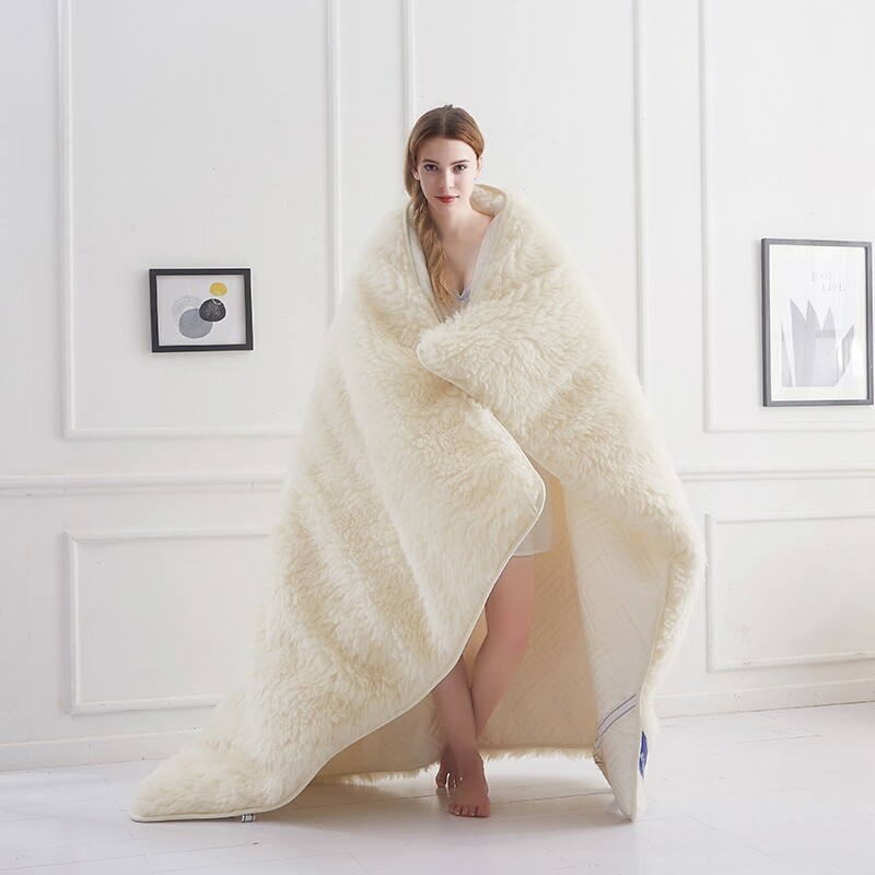 让你奢侈一把澳洲100%纯羊毛床垫加厚可折叠保暖垫被床笠床褥子毯