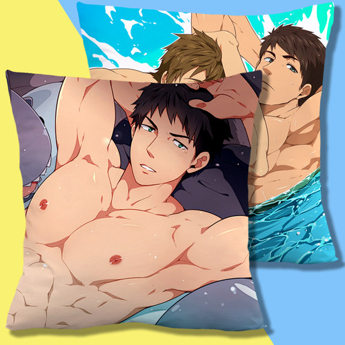 舒服柔软肌肉猛男动漫抱枕靠垫