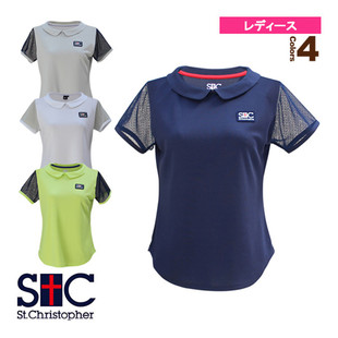 23年新日本代购JP版STC圣克里斯托弗羽毛球服网球短袖速干衣女士