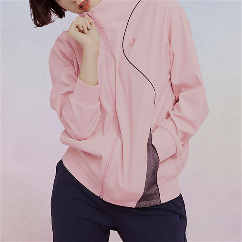 乐卡克羽毛球服外套长袖防风女士