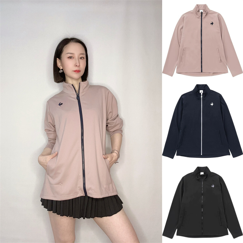 乐卡克羽毛球服外套防风拉链女士