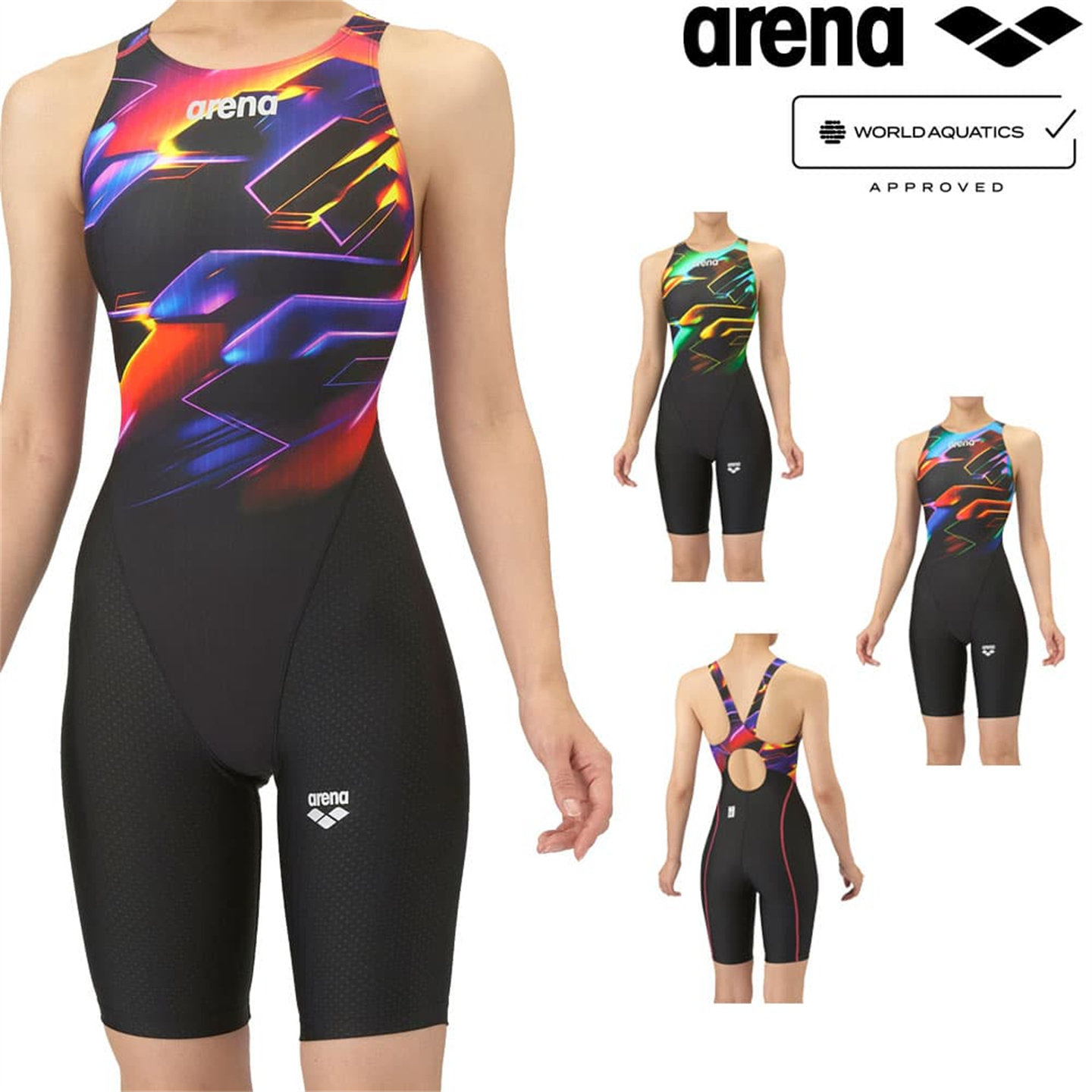 日本正品代购25年秋冬ARENA阿瑞娜高端女士连体泳衣专业比赛款