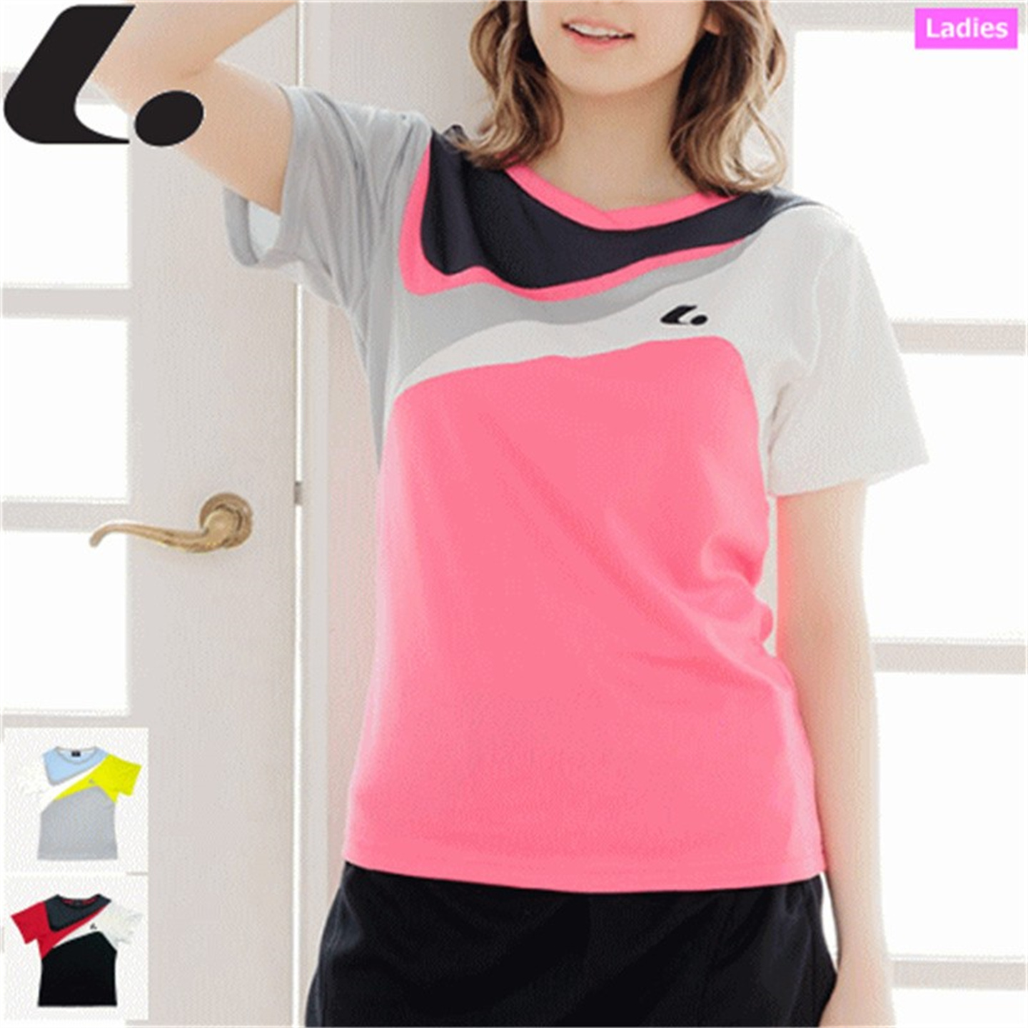 新款日本正品代购LUCENT朗讯羽毛球服网球短袖T恤速干衣女士