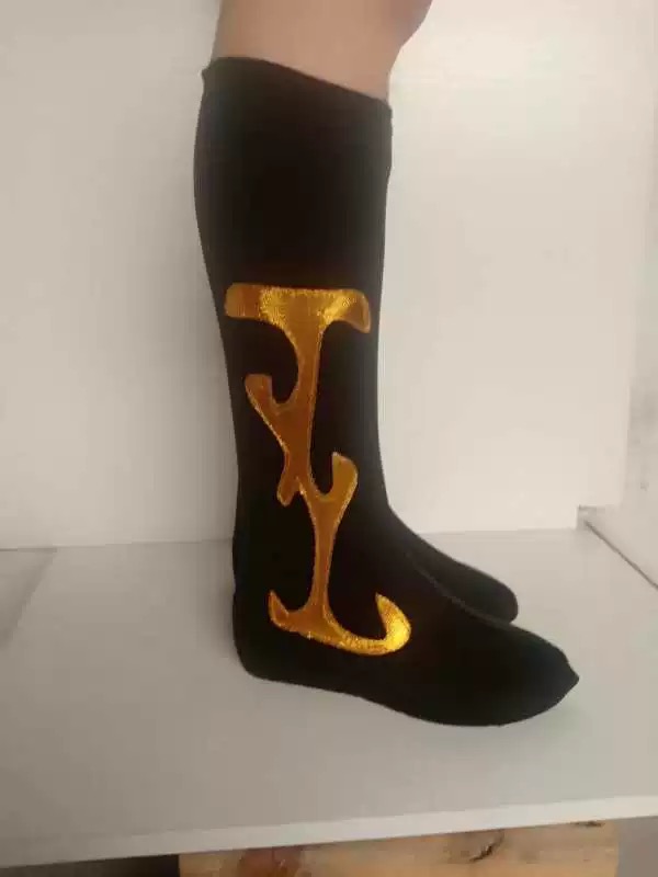 男女高弹力蒙古舞蹈脚套藏族舞袜套广场舞靴套红黑白银绿色鞋套