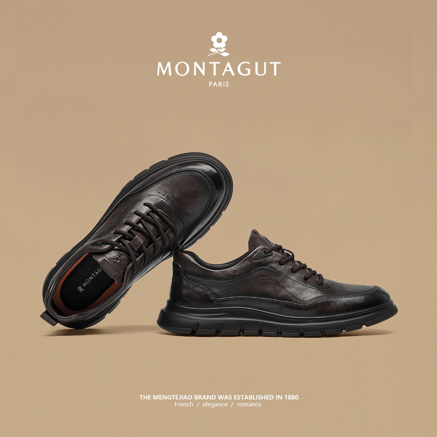 梦特娇皮鞋男年轻人春季2026新款头层牛皮增高商务休闲工作德比鞋,流行男鞋,休闲皮鞋,淘宝优惠券,粉丝福利购,淘宝优惠卷