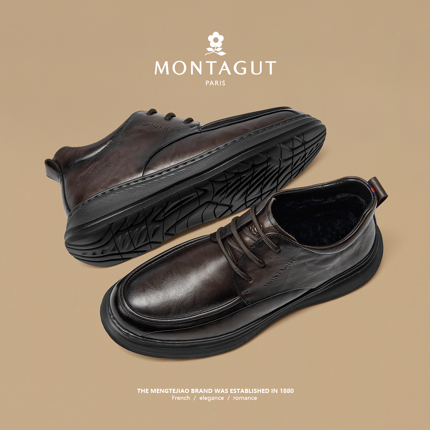 梦特娇官方旗舰头层牛皮男鞋