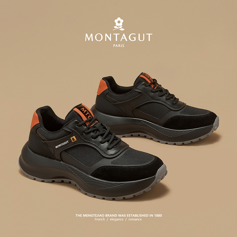 梦特娇官方旗舰网面休闲运动鞋男