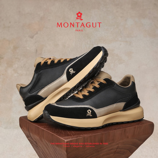 梦特娇男鞋春季网面透气复古时尚阿甘鞋厚底百搭耐磨休闲运动潮鞋