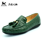 定制高端真皮尼罗鳄鱼皮男鞋 包邮 高档休闲鞋 工厂直销特价