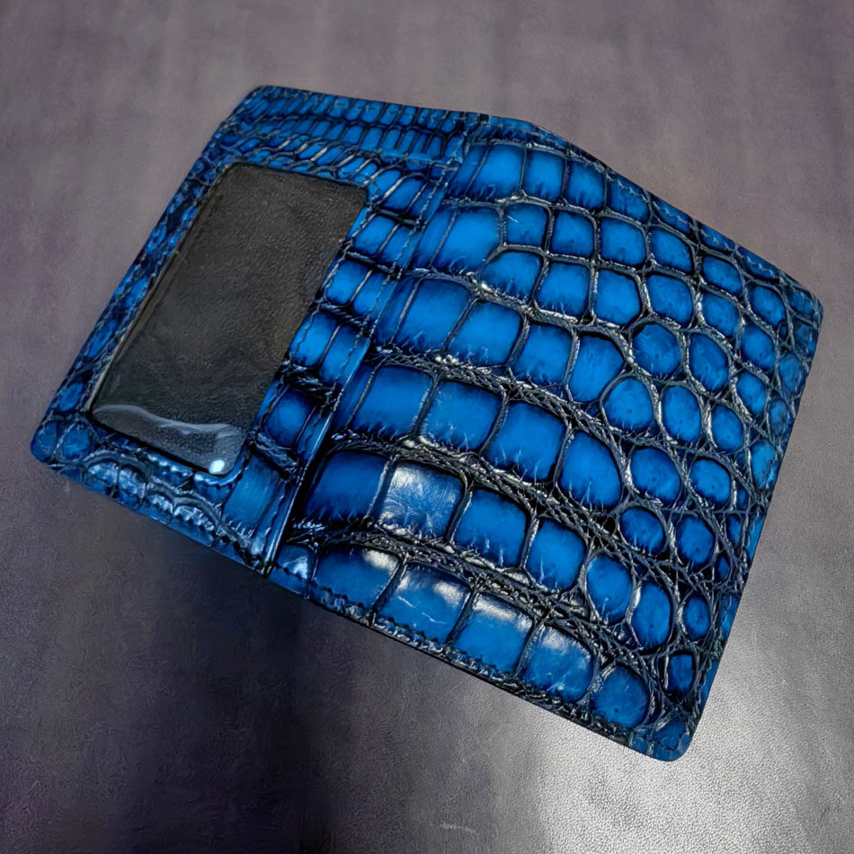 擦色鳄鱼皮钱包多卡位名片包真皮卡包鳄鱼皮卡包