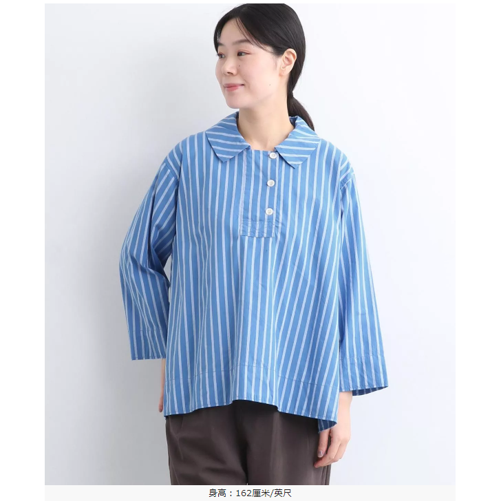 外贸日单 春季新品 条纹图案 棉质套头长袖衬衫上衣,女装/女士精品,衬衫,淘宝优惠券,粉丝福利购,淘宝优惠卷