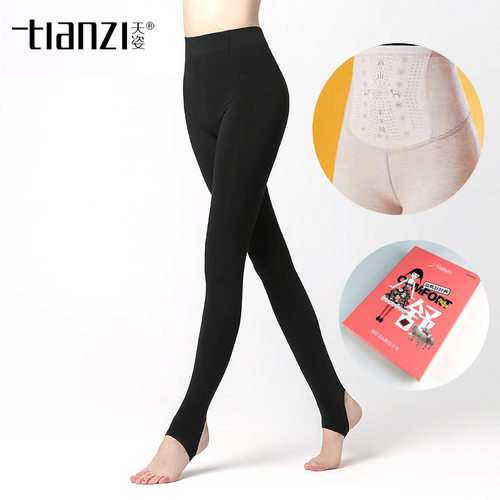 天姿450克温肌加绒高腰保暖一体踩脚裤FH9002丝袜女秋冬款打底袜