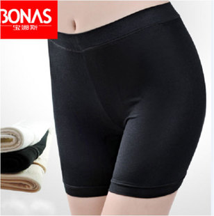 A1702打底裤 拼3 宝娜斯防走光安全裤 包邮 高腰收腹女三分 4条